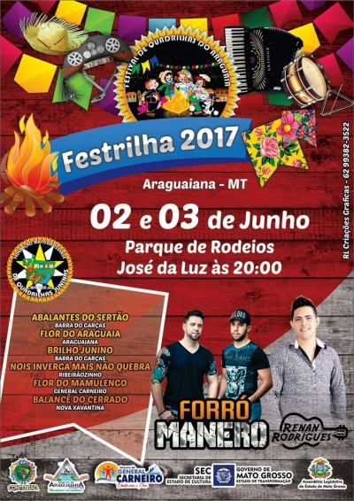 Festrilha 2017 - Dias 02 e 03 de Junho em Araguaiana - MT.